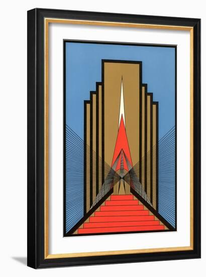 Geometric Art Deco-null-Framed Art Print