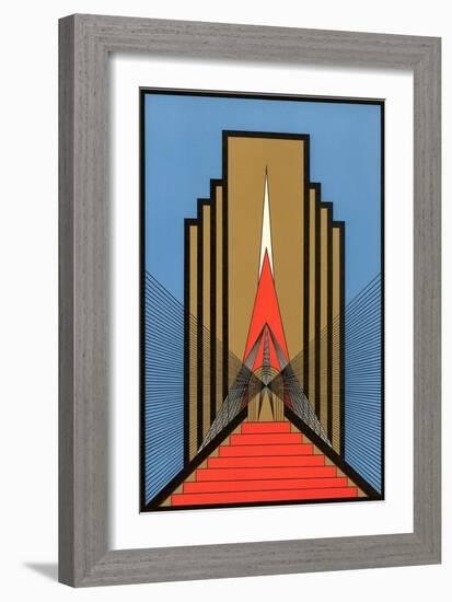 Geometric Art Deco-null-Framed Premium Giclee Print
