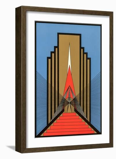 Geometric Art Deco-null-Framed Premium Giclee Print