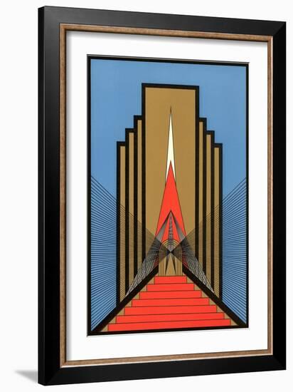 Geometric Art Deco-null-Framed Premium Giclee Print