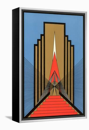 Geometric Art Deco-null-Framed Stretched Canvas