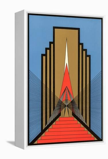 Geometric Art Deco-null-Framed Stretched Canvas