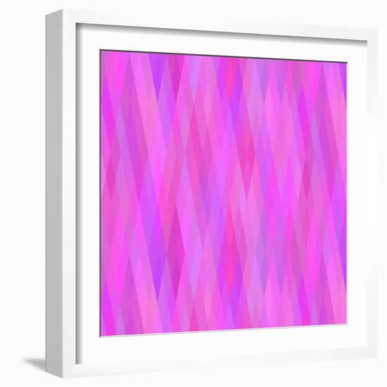 Geometric Background in Shades of Lilac-amovita-Framed Art Print