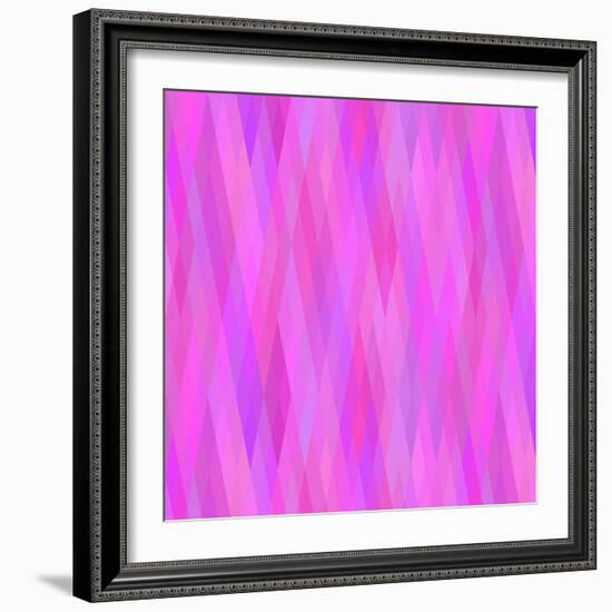 Geometric Background in Shades of Lilac-amovita-Framed Art Print