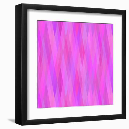 Geometric Background in Shades of Lilac-amovita-Framed Art Print