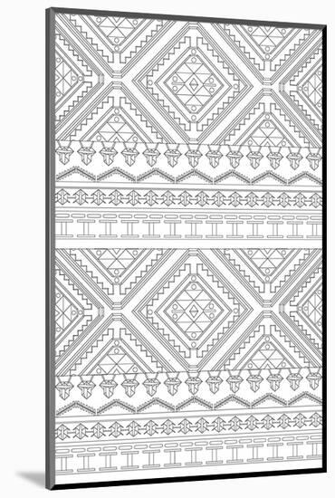 Geometric Banderole Coloring Art-null-Mounted Coloring Poster