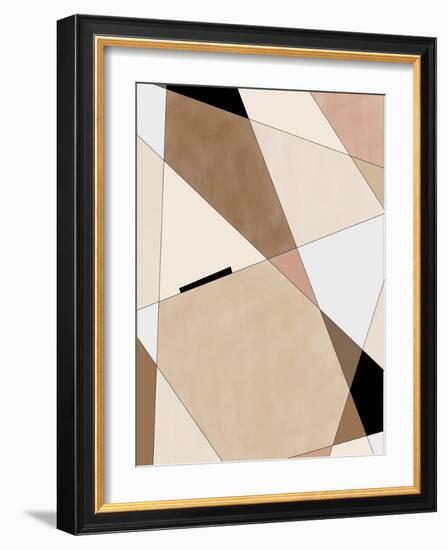 Geometric Beige Art No.1-Elena Ristova-Framed Giclee Print