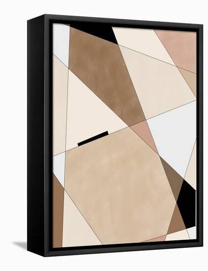 Geometric Beige Art No.1-Elena Ristova-Framed Premier Image Canvas