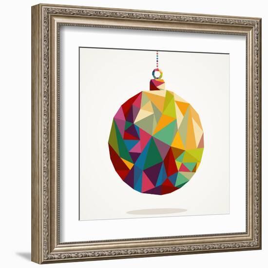 Geometric Christmas Ornament-cienpies-Framed Art Print