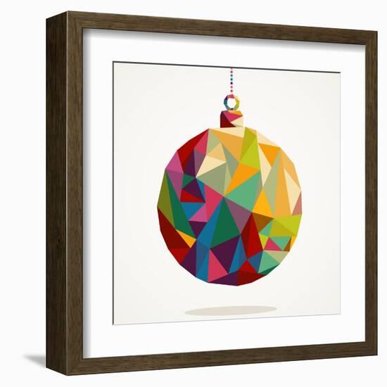 Geometric Christmas Ornament-cienpies-Framed Art Print