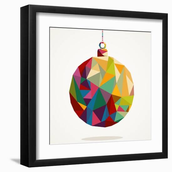 Geometric Christmas Ornament-cienpies-Framed Art Print