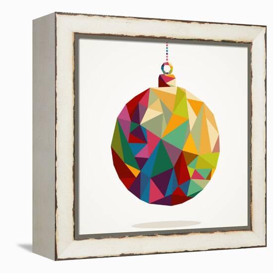 Geometric Christmas Ornament-cienpies-Framed Stretched Canvas