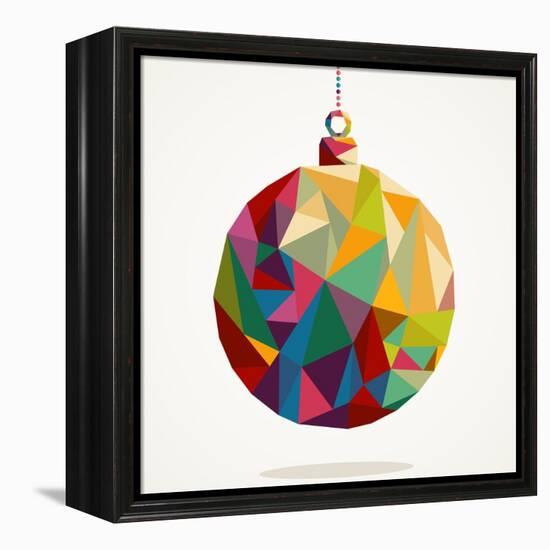 Geometric Christmas Ornament-cienpies-Framed Stretched Canvas