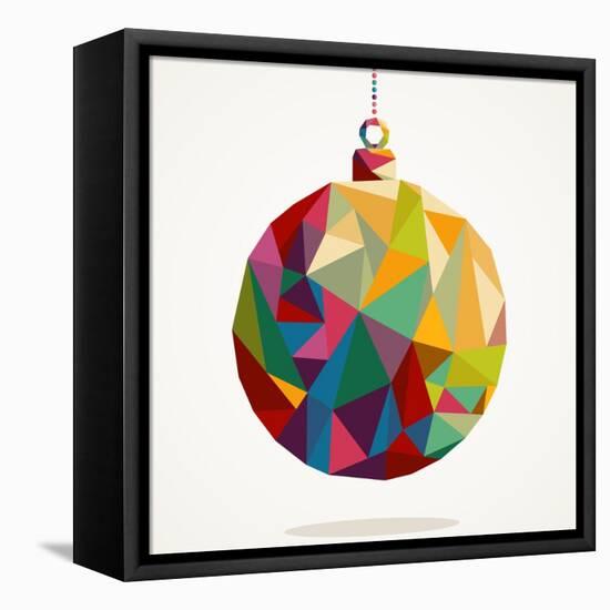 Geometric Christmas Ornament-cienpies-Framed Stretched Canvas