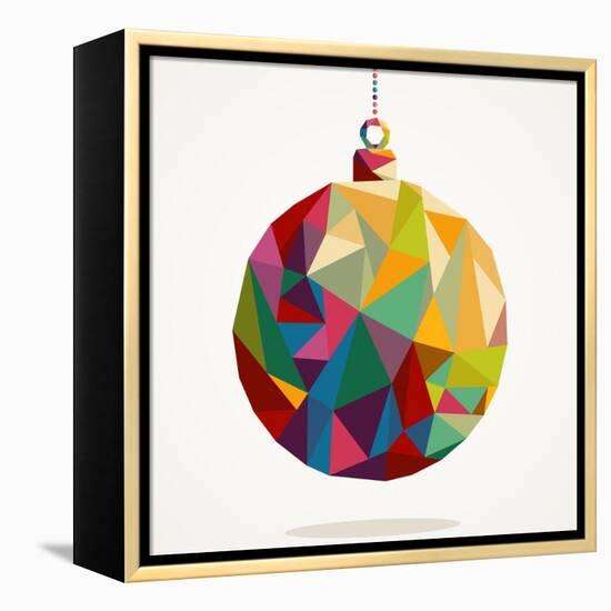 Geometric Christmas Ornament-cienpies-Framed Stretched Canvas