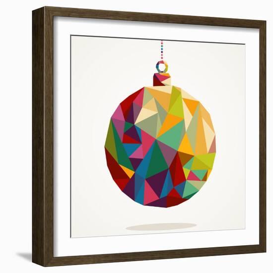Geometric Christmas Ornament-cienpies-Framed Art Print
