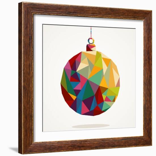 Geometric Christmas Ornament-cienpies-Framed Art Print