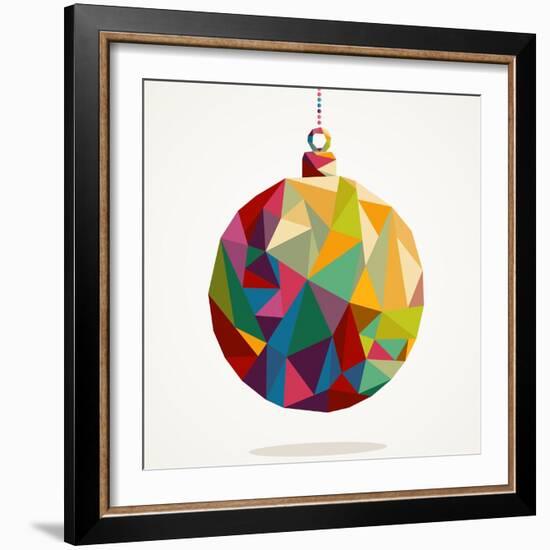 Geometric Christmas Ornament-cienpies-Framed Art Print