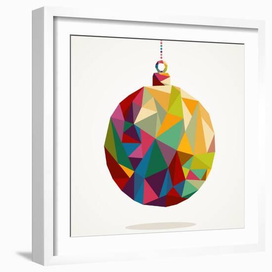 Geometric Christmas Ornament-cienpies-Framed Art Print