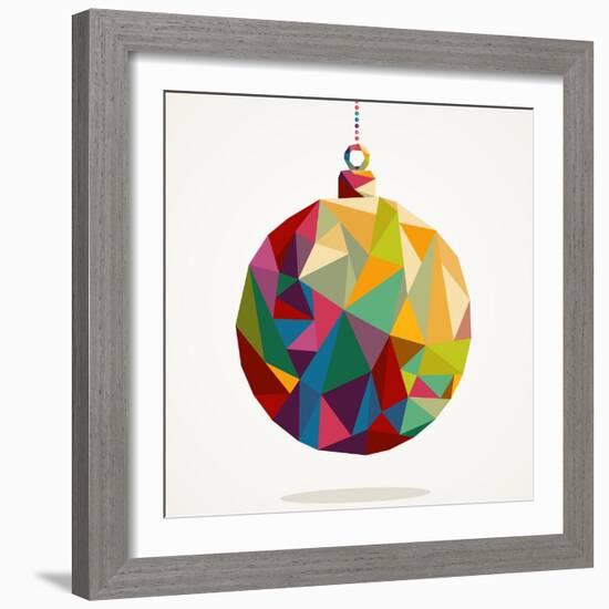Geometric Christmas Ornament-cienpies-Framed Premium Giclee Print