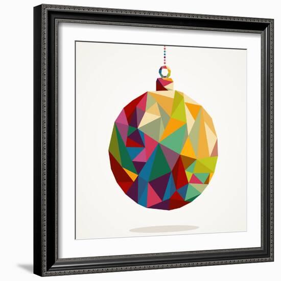 Geometric Christmas Ornament-cienpies-Framed Premium Giclee Print