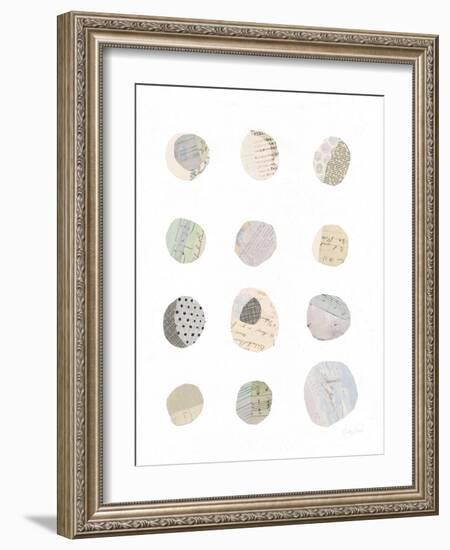 Geometric Collage II on White Neutral-Courtney Prahl-Framed Art Print