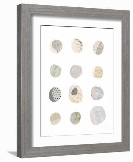 Geometric Collage II on White Neutral-Courtney Prahl-Framed Art Print