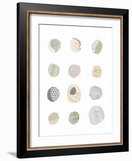 Geometric Collage II on White Neutral-Courtney Prahl-Framed Art Print