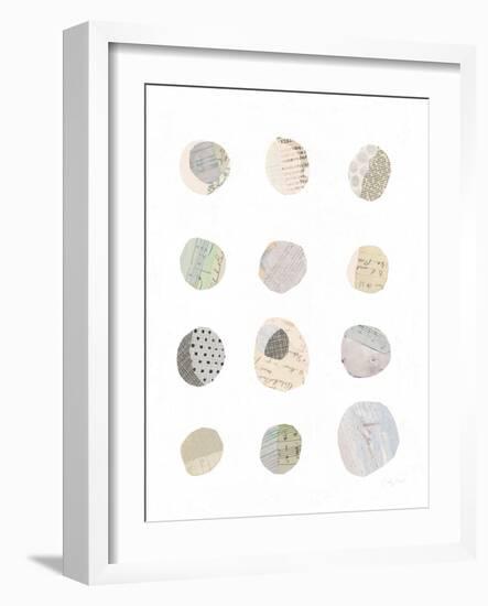 Geometric Collage II on White Neutral-Courtney Prahl-Framed Art Print