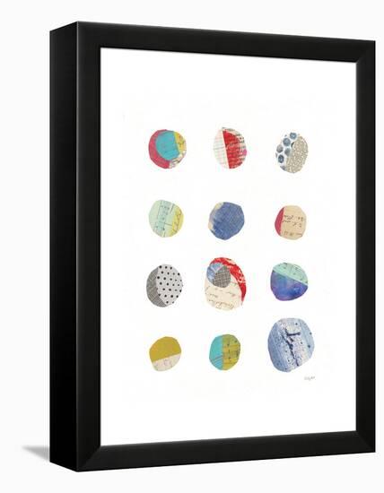 Geometric Collage II On White-Courtney Prahl-Framed Stretched Canvas