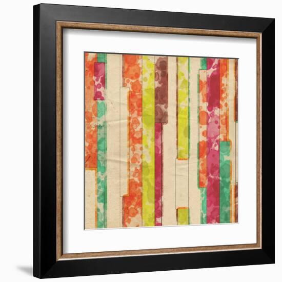 Geometric Color Shape IX-null-Framed Art Print