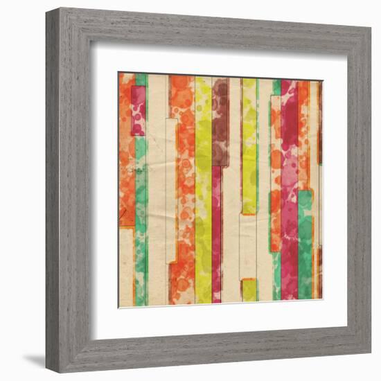 Geometric Color Shape IX-null-Framed Art Print