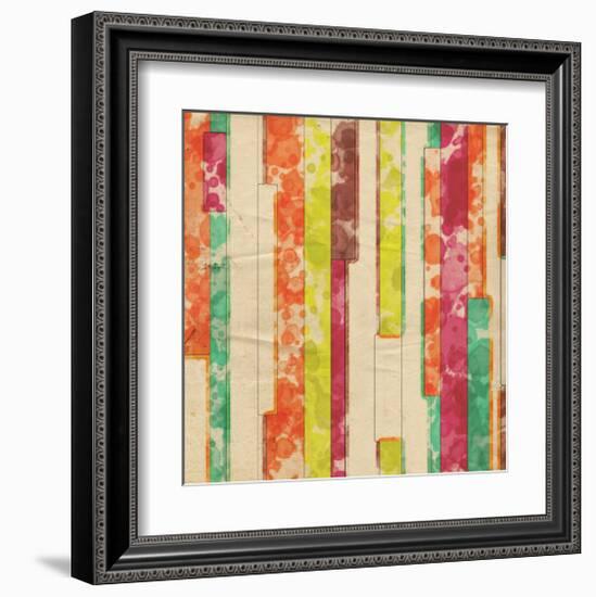 Geometric Color Shape IX-null-Framed Art Print