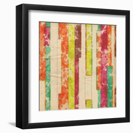 Geometric Color Shape IX-null-Framed Art Print