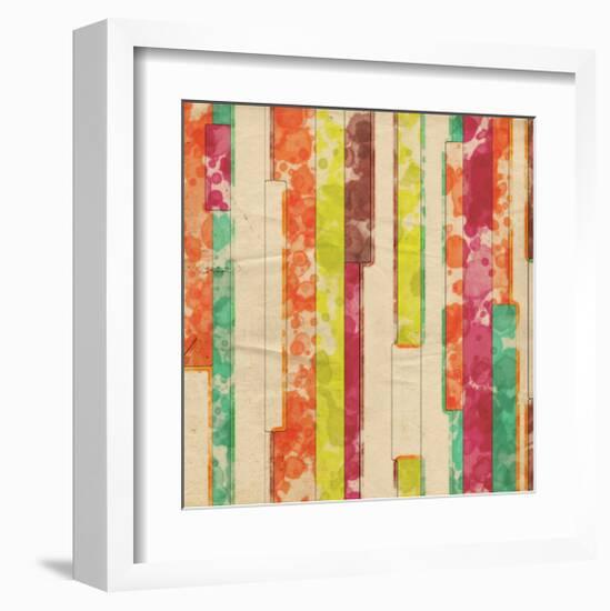 Geometric Color Shape IX-null-Framed Art Print