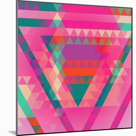 Geometric Colorful Abstract Background. Retro Design. Vector Illustration EPS 10.-Olha Kostiuk-Mounted Art Print