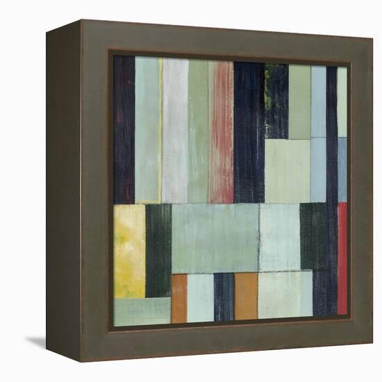 Geometric Conglomeration I-Grace Popp-Framed Stretched Canvas