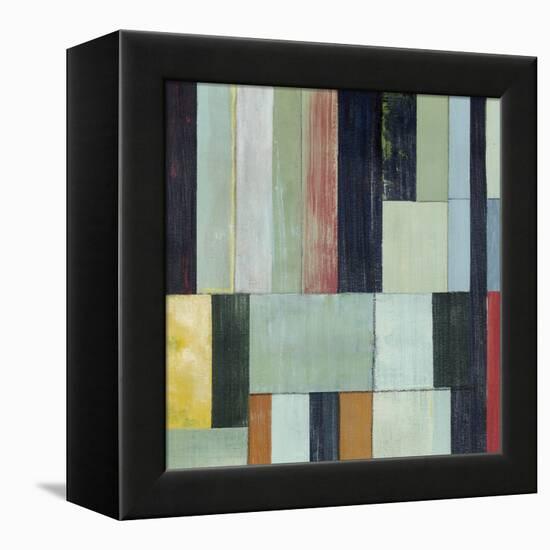 Geometric Conglomeration I-Grace Popp-Framed Stretched Canvas