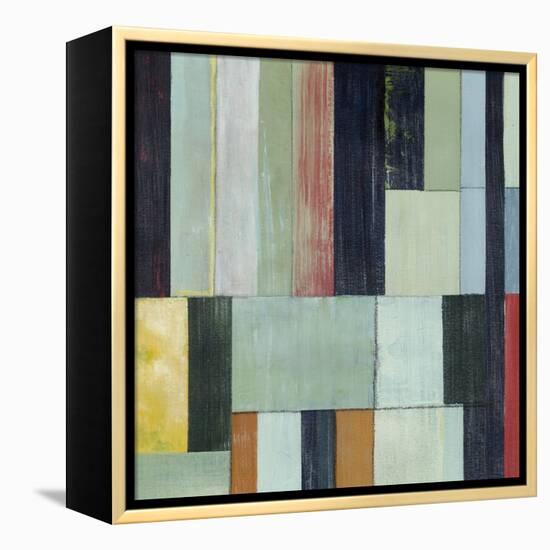 Geometric Conglomeration I-Grace Popp-Framed Stretched Canvas