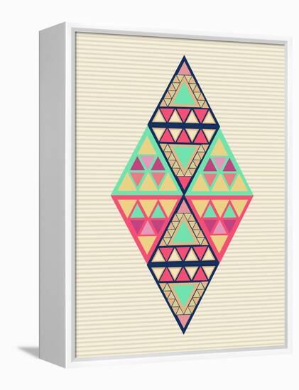 Geometric Diamond Composition-cienpies-Framed Stretched Canvas