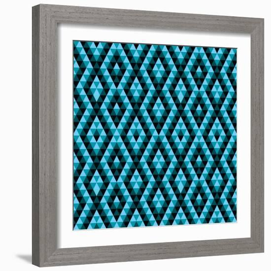 Geometric Ethnic Abstract Background-Varvara Kurakina-Framed Art Print