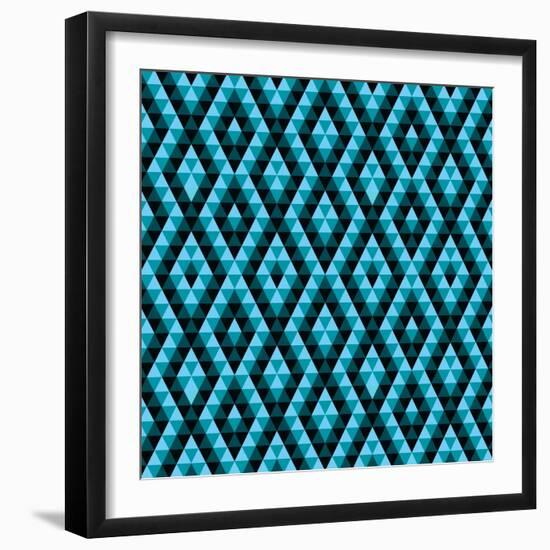 Geometric Ethnic Abstract Background-Varvara Kurakina-Framed Art Print