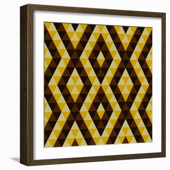 Geometric Ethnic Abstract Background-Varvara Kurakina-Framed Art Print