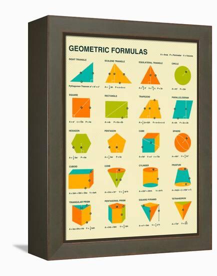 Geometric Formulas-Jazzberry Blue-Framed Stretched Canvas