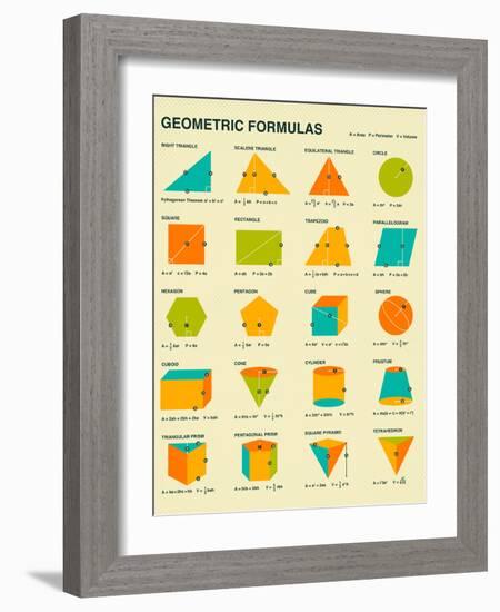 Geometric Formulas-Jazzberry Blue-Framed Premium Giclee Print