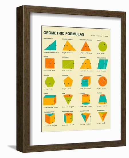 Geometric Formulas-Jazzberry Blue-Framed Art Print