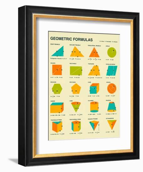 Geometric Formulas-Jazzberry Blue-Framed Art Print