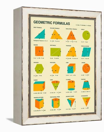 Geometric Formulas-Jazzberry Blue-Framed Stretched Canvas