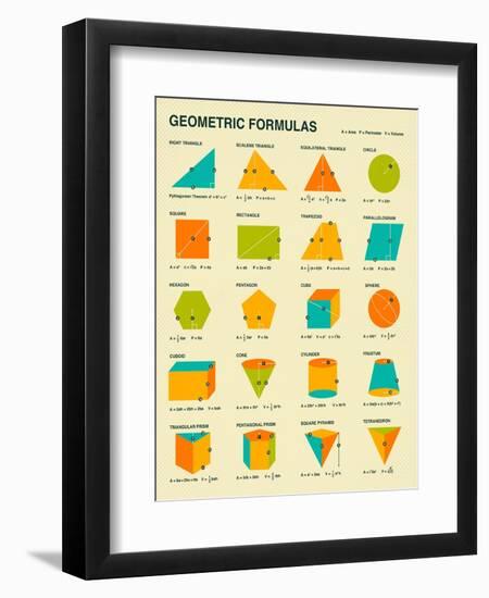 Geometric Formulas-Jazzberry Blue-Framed Premium Giclee Print