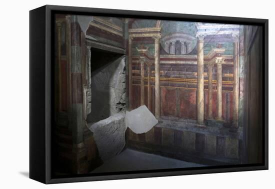 Geometric Frescoes of the Cubicola in the Villa Dei Misteri, Pompeii, Campania, Italy-Oliviero Olivieri-Framed Premier Image Canvas